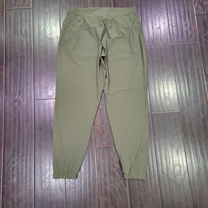 Lululemon Surge Jogger Men XL Green Drawstring Workout Gym Lounge Reflective